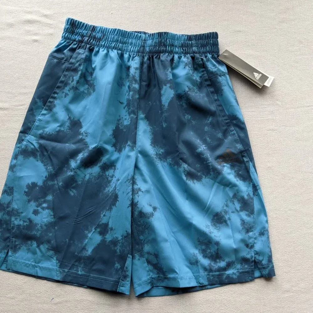 Boy's Youth adidas Axis Shorts Size‎ Large Blue AH5649 App Sky Rush NEW